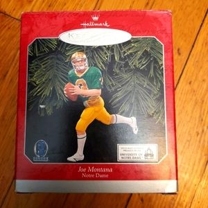 Joe Montana Hallmark Keepsake Notre Dame Collectible Christmas ornament Football